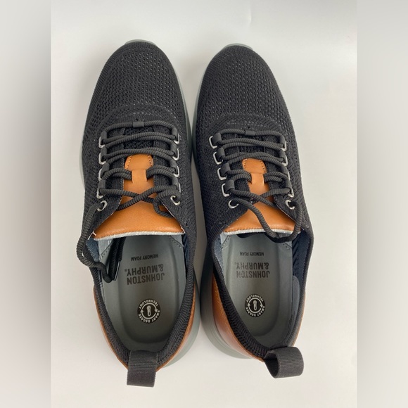 Johnston & Murphy AMHERST Knit U-Throat Shoe, Men's US Size 8M, Black (NWB) - Picture 6 of 11